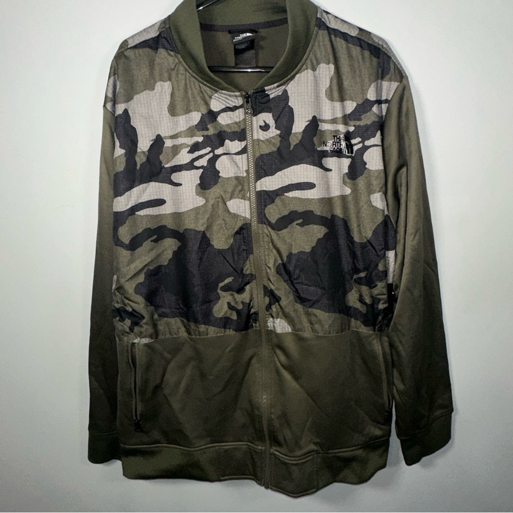 The North Face Camo Full Zip Jacket Men’s XXL Green Outdoor Hunting Streetwear